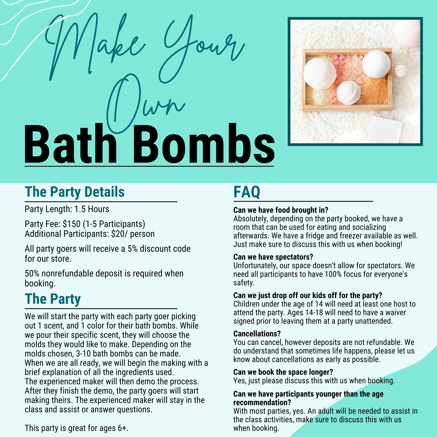 Make Your Own Bath Bombs Party